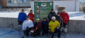 Хоккейный матч ветеранов спорта, посвященный Дню защитника Отечества.